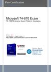 Pass MICROSOFT 74-676 Exam
