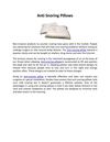 Anti Snoring Pillows