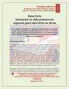 Zona Cero Gerenciar la vida primero lo capacita para ejercerla en otros 