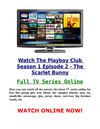Free Watch The Playboy Club Season 1 Episode 2 The Scarlet Bunny