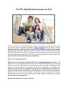 Find The Right Moving Companies For You 