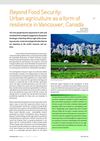 Beyond Food Security: Urban Agriculture as a Form of Resilience