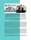 Comprehensive Benefits of Social Media Marketing For Small Business