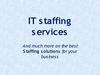 IT staffing services