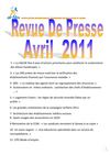 Revue de Presse ARTES (Avril 2011)