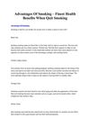 Advantages Of Smoking – Finest Health Benefits When Quit Smoking