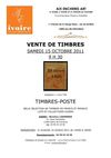 VENTE DE TIMBRES - POSTE 15-10-2011 