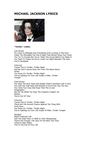 Michael Jackson Lyrics