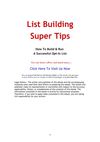 Best list Building Tips pdf