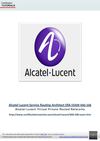 ALCATEL LUCENT ALCATEL LUCENT SERVICE ROUTING ARCHITECT SRA 4A0-106