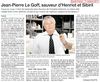 Interview de Jean-Pierre Le Goff - Ouest France 11 oct. 2011
