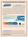 Hire International Moving Company for all your Moving Needs
