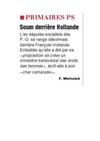 RENEE SOUM SOUTIEN FRANCOIS HOLLANDE