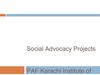 Social Advocacy Projects