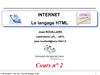 Cours HTML N°2 de José Rouillard