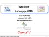 Cours HTML N°1 de José Rouillard