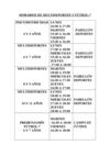 HORARIOS DE MULTIDEPORTES Y FÚTBOL NUEVO HORARIO