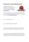 Picking Drafts in Fantasy Betting Basketball