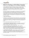 Rules for Starting an Advertising Campaign