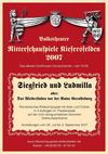 Ritterschauspiele Kiefersfelden 2007: Siegfried und Ludmilla (Autor unbekannt) - Programmheft