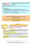 CitésLab - Lettre d'information création d'entreprise Nov 2011