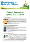 Vacances d'automne et semaine de la Toussaint