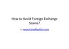 How to Avoid Foreign Exchange Scams?
