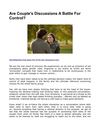Are Couple;s Discussions A Battle For Control2