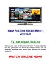 Watch Real Time With Bill Maher – 2011.10.21