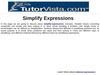 Simplify Expressions