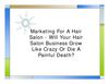 Marketing For A Hair Salon - Will Your Hair Salon Business Grow Like Crazy Or Die A Painful Death