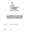 Las tareas escolares como estrategias de estudio para desarrollar competencias