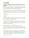 What is a Geographic Market and What is its Role in Your Business