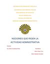 Nociones que rigen la actividad administrativa