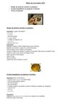 Menu du 4 novembre 2011