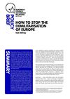 Comment enrayer la démilitarisation de l'Europe ?