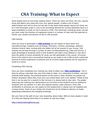 CNA Training: What to Expect