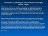 Importance of training for Paramedics according to Janine Zargar