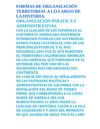 FORMAS DE ORGANIZACIÓN TERRITORIAL A LO LARGO