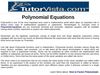 Polynomial Equations
