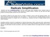 radicals simplification