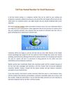 Toll Free Hosted Number for Small Businesses