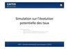 Simulation sur l’évolution potentielle des taux