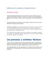 influencia de la sociedad en el desarrollo tecnico
