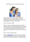 Adult Dating Errors Even Smart Women Commit