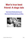 Man's true best friend- A dogs tale