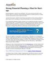 Strong Financial Planning a Must for Start-ups