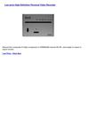 Televisions & Video - High-Definition Personal Video Recorder