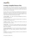 Creating a Simplified Business Plan