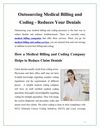  Outsourcing Medical Billing and Coding - Reduces Your Denials
